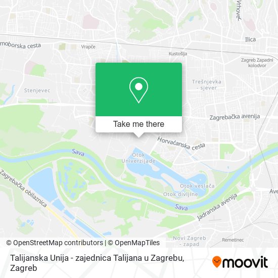 Talijanska Unija - zajednica Talijana u Zagrebu map