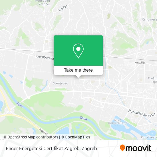Encer Energetski Certifikat Zagreb map