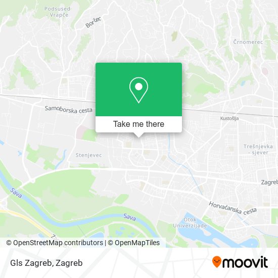 Gls Zagreb map