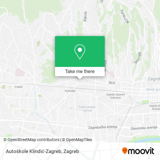 Autoškole Klindić-Zagreb map