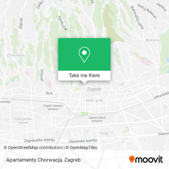 Apartamenty Chorwacja map