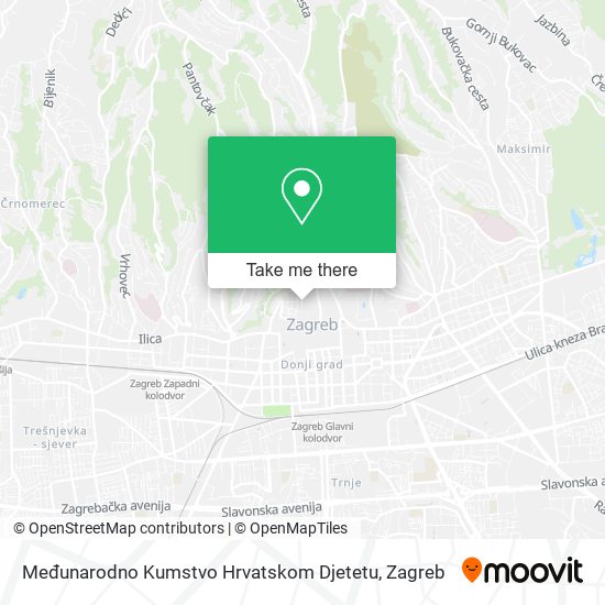 Međunarodno Kumstvo Hrvatskom Djetetu map