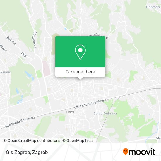Gls Zagreb map