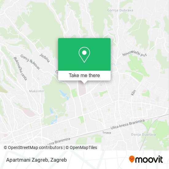 Apartmani Zagreb map