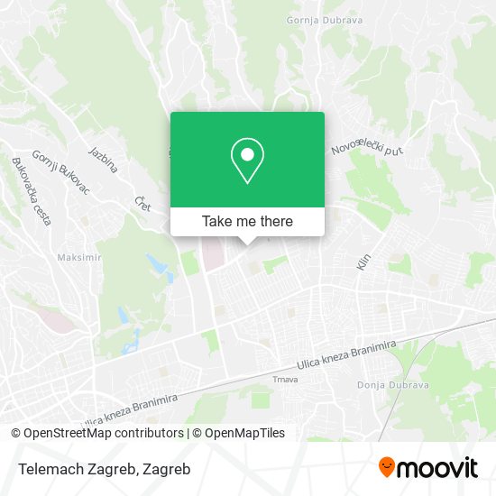 Telemach Zagreb map