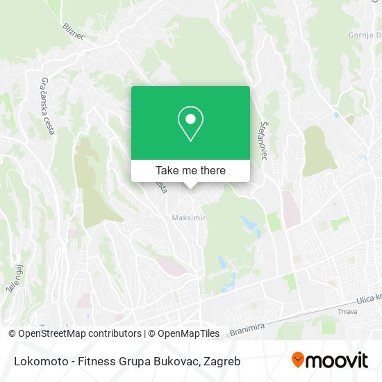 Lokomoto - Fitness Grupa Bukovac map