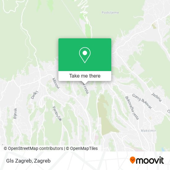 Gls Zagreb map