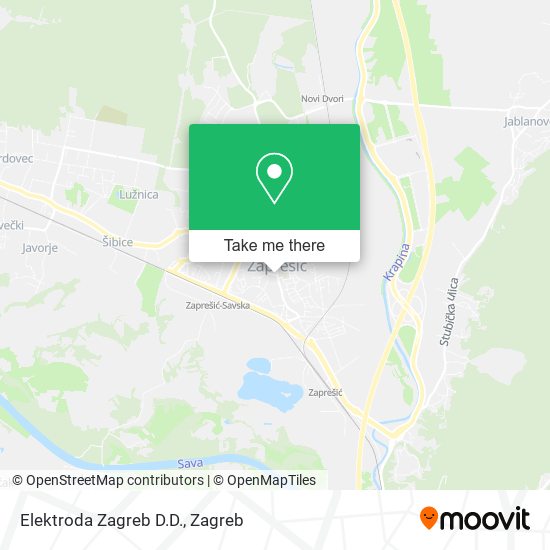 Elektroda Zagreb D.D. map