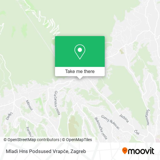 Mladi Hns Podsused Vrapče map