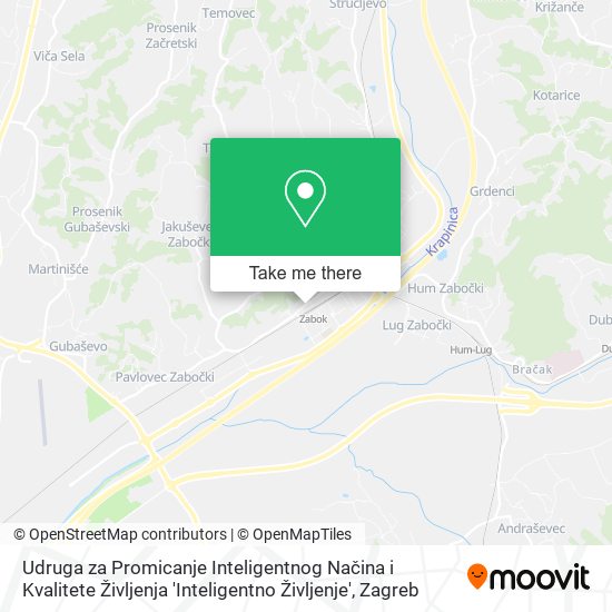 Udruga za Promicanje Inteligentnog Načina i Kvalitete Življenja 'Inteligentno Življenje' map