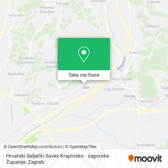Hrvatski Seljački Savez Krapinsko - zagorske Županije map