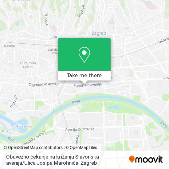 Obavezno čekanje na križanju Slavonska avenija / Ulica Josipa Marohnića map