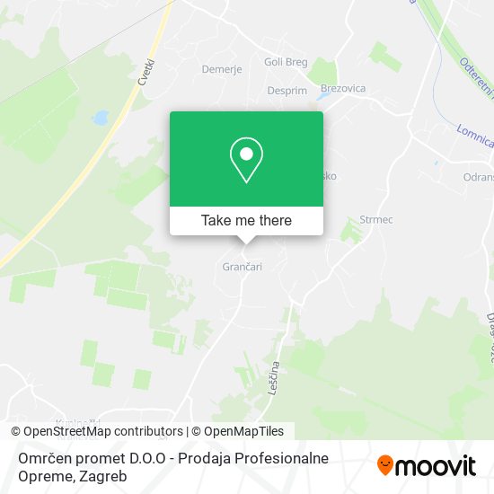 Omrčen promet D.O.O - Prodaja Profesionalne Opreme map