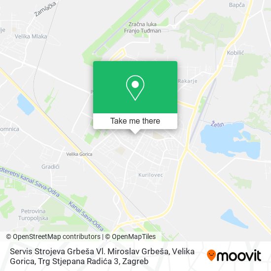 Servis Strojeva Grbeša Vl. Miroslav Grbeša, Velika Gorica, Trg Stjepana Radića 3 map