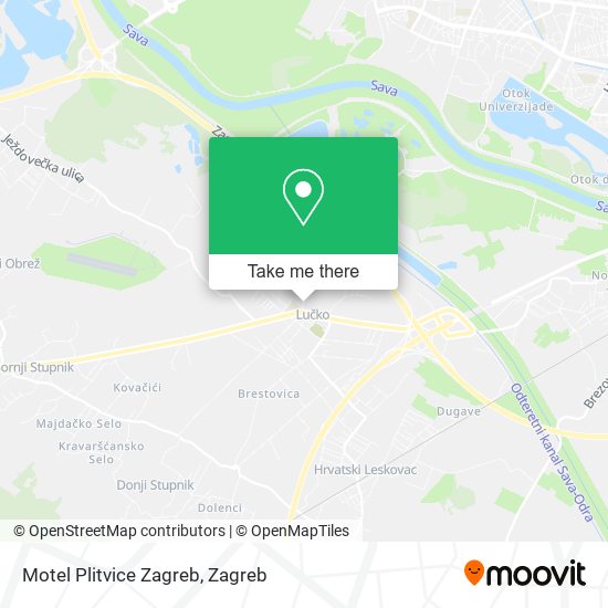 Motel Plitvice Zagreb map