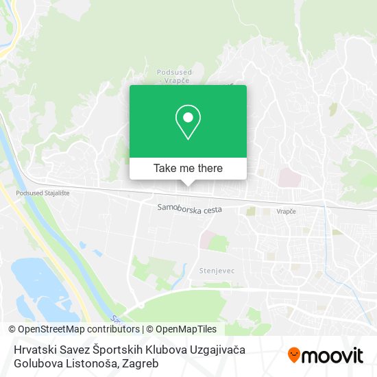 Hrvatski Savez Športskih Klubova Uzgajivača Golubova Listonoša map