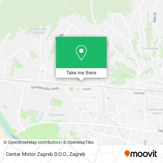 Centar Motor Zagreb D.O.O. map