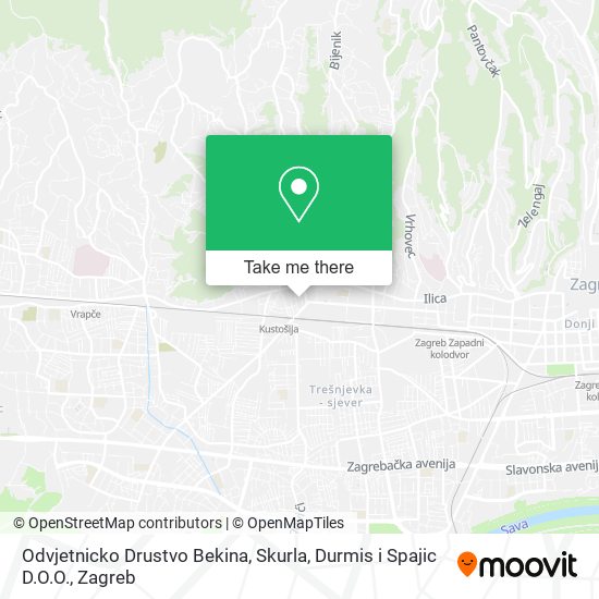 Odvjetnicko Drustvo Bekina, Skurla, Durmis i Spajic D.O.O. map