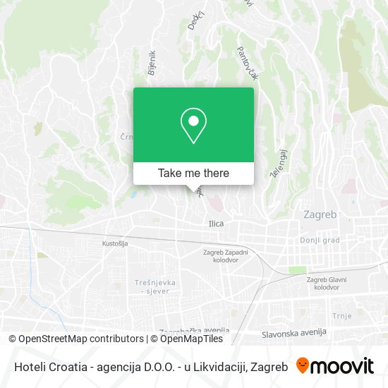 Hoteli Croatia - agencija D.O.O. - u Likvidaciji map