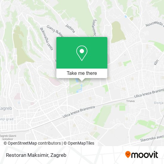 Restoran Maksimir map