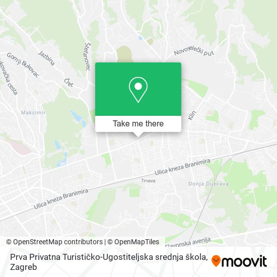 Prva Privatna Turističko-Ugostiteljska srednja škola map