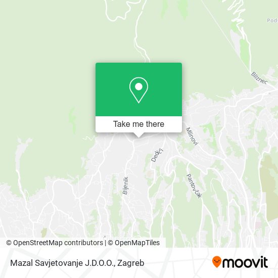 Mazal Savjetovanje J.D.O.O. map