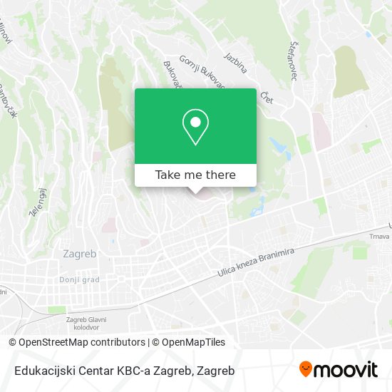 Edukacijski Centar KBC-a Zagreb map