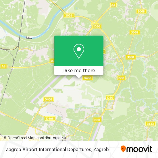 Zagreb Airport International Departures map