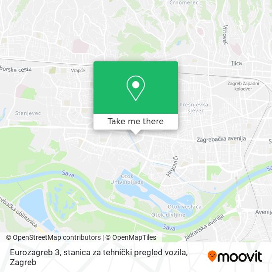Eurozagreb 3, stanica za tehnički pregled vozila map