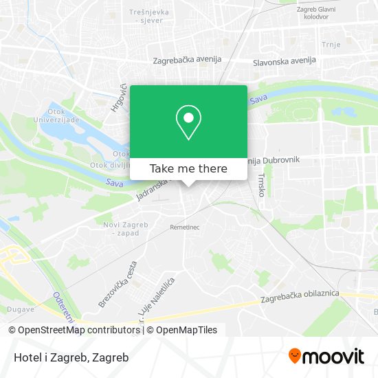 Hotel i Zagreb map