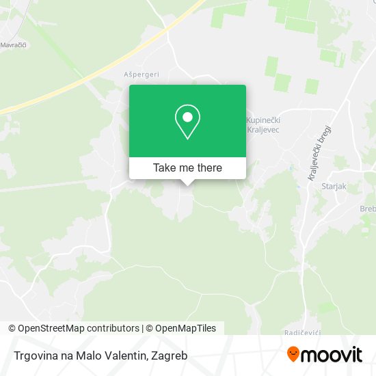 Trgovina na Malo Valentin map