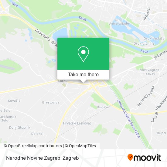 Narodne Novine Zagreb map