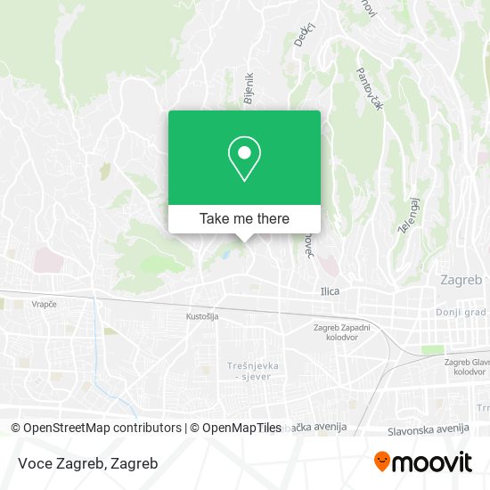 Voce Zagreb map