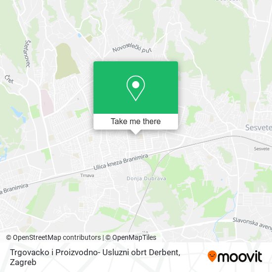 Trgovacko i Proizvodno- Usluzni obrt Derbent map