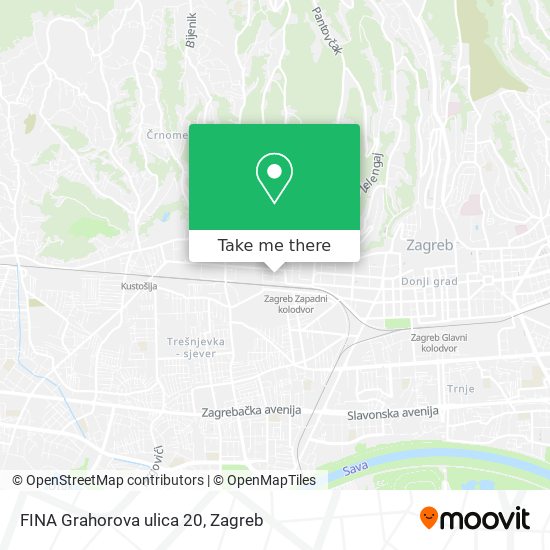 FINA Grahorova ulica 20 map