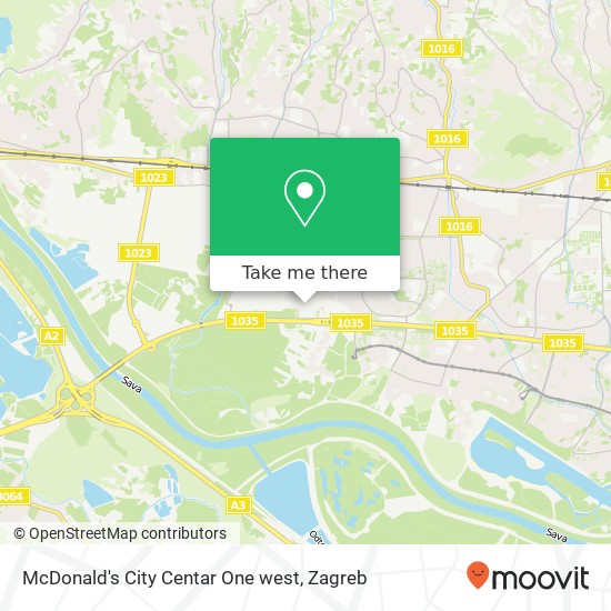 McDonald's City Centar One west map