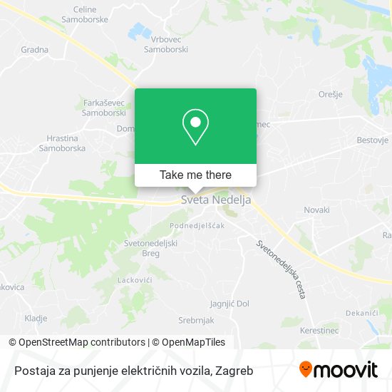 Postaja za punjenje električnih vozila map