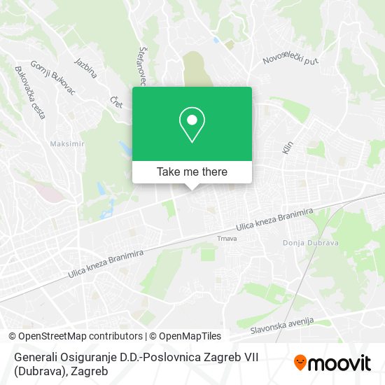 Generali Osiguranje D.D.-Poslovnica Zagreb VII (Dubrava) map