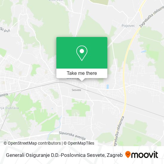 Generali Osiguranje D.D.-Poslovnica Sesvete map