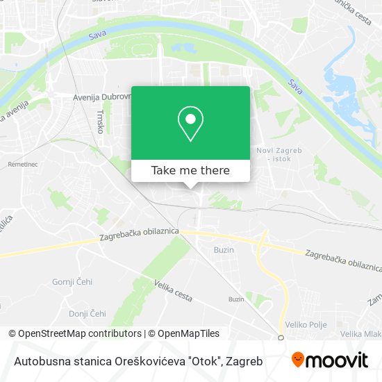 Autobusna stanica Oreškovićeva ''Otok'' map