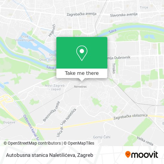 Autobusna stanica Naletilićeva map