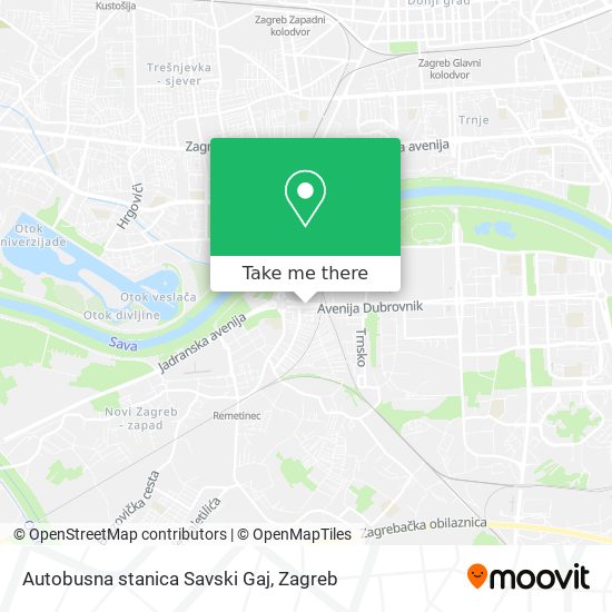 Autobusna stanica Savski Gaj map