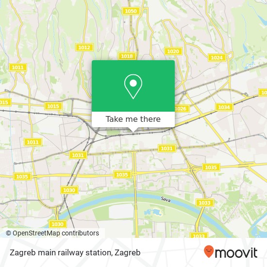 Zagreb main railway station map