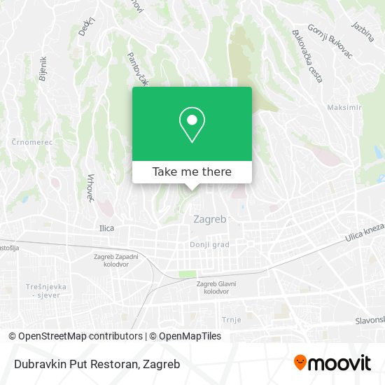Dubravkin Put Restoran map