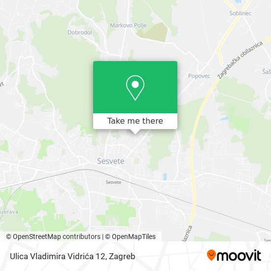 Ulica Vladimira Vidrića 12 map