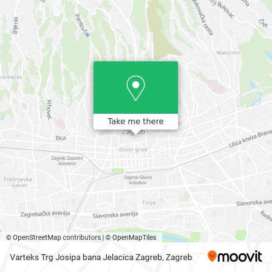 Varteks Trg Josipa bana Jelacica Zagreb map