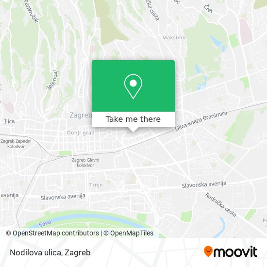Nodilova ulica map