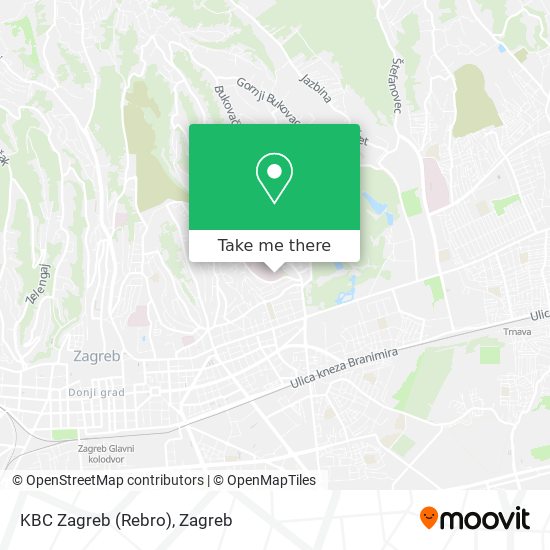 KBC Zagreb (Rebro) map