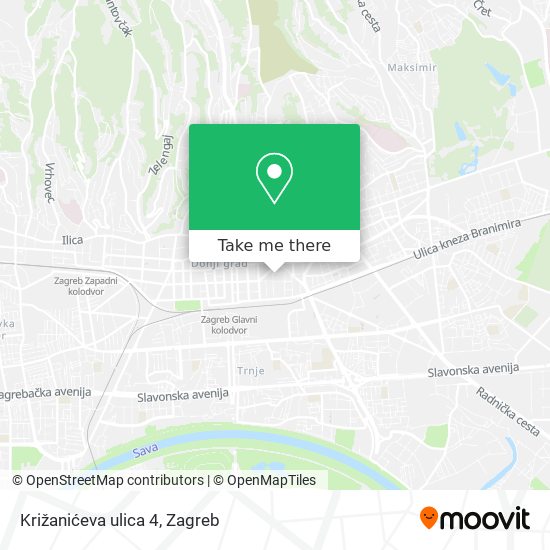 Križanićeva ulica 4 map