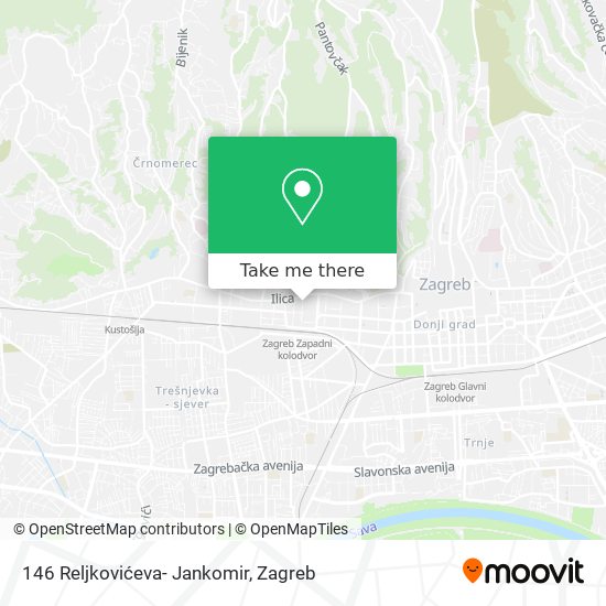 146 Reljkovićeva- Jankomir map